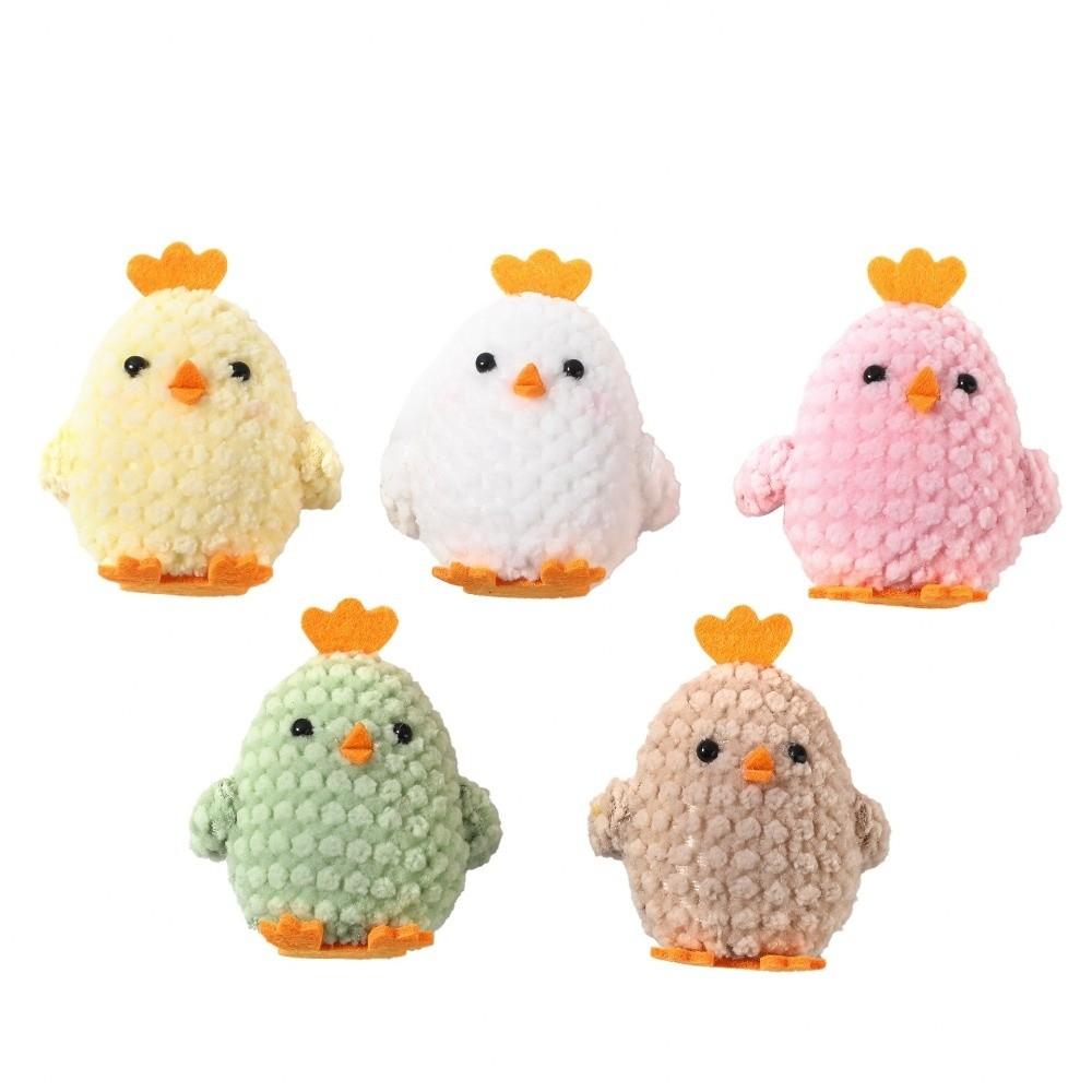 Party Decoration Cute Crochet Chick Pendant Handmade Colorful Chick Funny Animal Pendant Office Decor