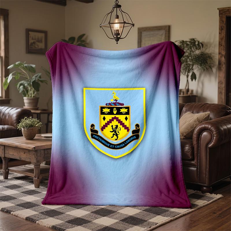 Burnley Football Print Flannel Blanket Soft Warm Sofa Bed Throw Blanket For Home Office Bedroom