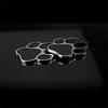 1pc 3D Dog Paw Print Chrome Decal Sticker For Car, Motorcycle