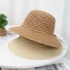 Spring/Summer New Handmade Crocheted Straw Hat, Summer Sunshade Hat, Women's Beachfront Vacation Foldable Breathable Beach Hat