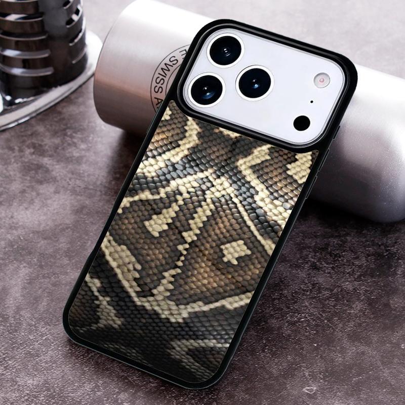 Чехол для телефона с кожей кобры и питона для iPhone 17 16 15 14 13 12 11 Pro Max Plus 17Air Мягкий силиконовый чехол