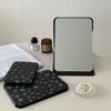 Retro Floral Folding Makeup Mirror - Portable Vanity for Dorms and Homes