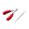 Набор щипцов для ногтей донора, набор деталей для ногтей, щипцы для ногтей на ногах (красный) + кюретка, 1 комплект