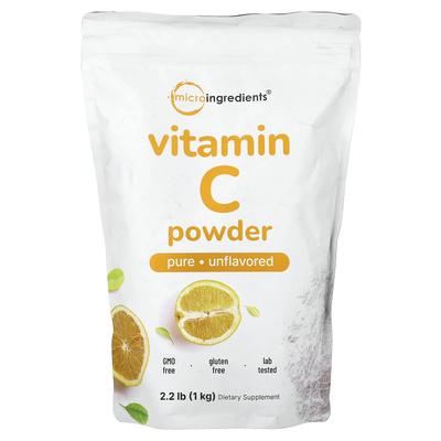 Micro Ingredients, Порошок витамина C, Без вкуса, 1 кг (2,2 фунта)
