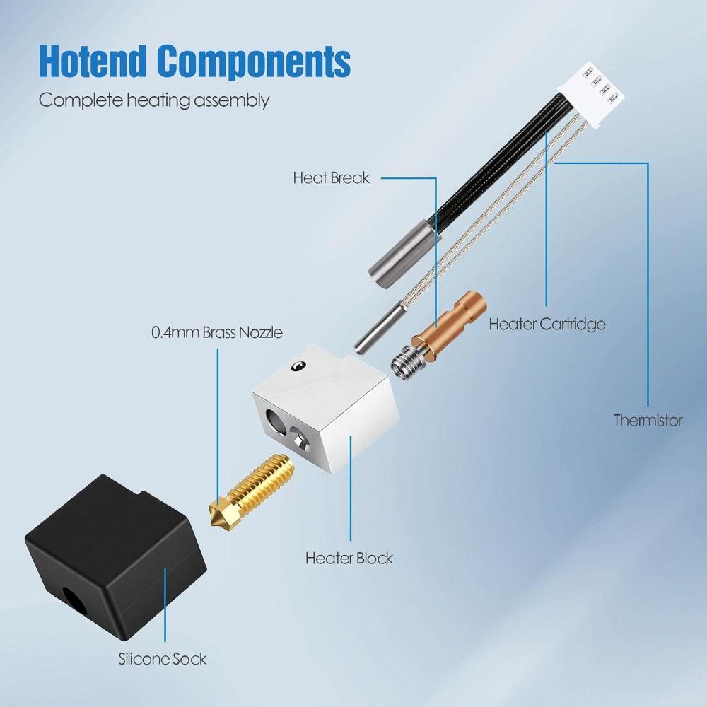 0.4mm Nozzle 3D Printer Hotend for ANYCUBIC Kobra S1/S1 Combo 3D Printer 3D Printing
