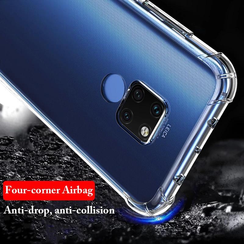 for Huawei Mate 20 Mate 20 X P30 P20 Pro Y7 Y9 Prime 2019 Case,Silicone Shockproof Transparent Protective for Huawei Nova 5 Case