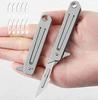 High Hardness Stainless Steel Folding Surgical Knife for Outdoor Camping EDC Portable Unboxing Knife with 10pcs Blades Included