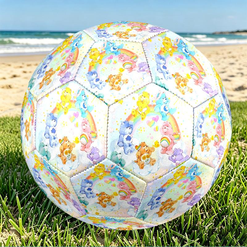 Care Bears Print Size 5 Soccer Ball, PU Wear Resistant Football for Match Training and Daily Practice, Birthday Gift for Soccer Fans