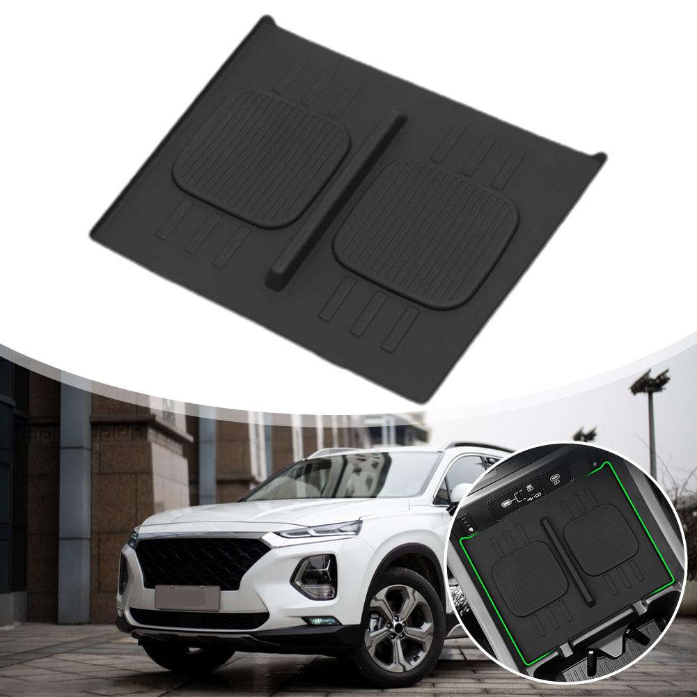 Беспроводное автомобильное зарядное устройство для Hyundai Santa Fe - модель 2024 года, силиконовый защитный коврик для зарядки Ch B8V6