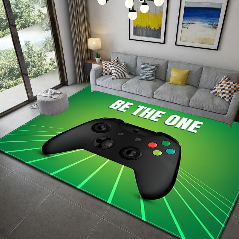 Gamer Controller Area Rugs Non-Slip Floor Mat Doormats Home Runner Rug Carpet for Living Room Bedroom Kids Play Mat Tapis