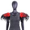 Готика, Очень большой размер, Блокировка цвета, Плечевые накладки с перьями, Бальный платок для выступления, Украшение для вечеринки на Хэллоуин, Аксессуары для ролевых игр