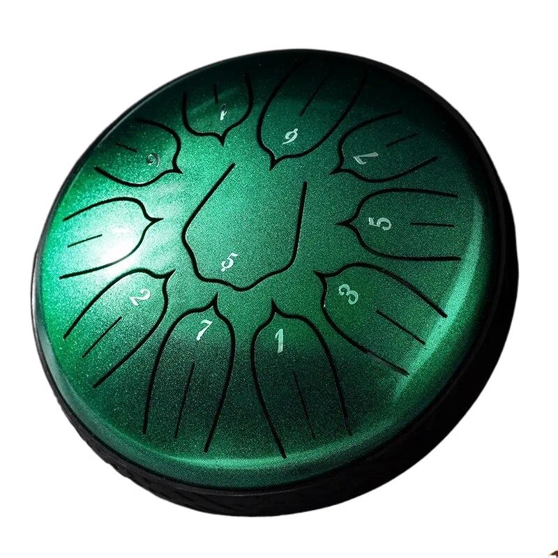 6 Inch 11 Notes Steel Tongue Drum Instrument D Major Percussion Steel Drum Meditation Zen Yoga Musical Drum Christmas Gift