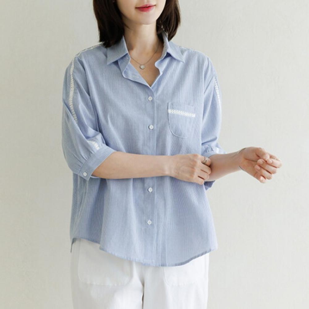 Dedra Novel Stripe Shirt Tbf3128