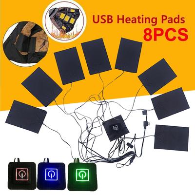 8in1 Электрический жилет с обогревателем Теплая тканевая куртка - USB-термоподушка с подогревом для тела