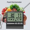 Electronic LCD Digital Food Thermometer BBQ Meat Probe Thermometer with Timer Alarm Function Kitchen Cooking Temperature Tester