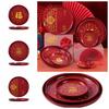 Red Large Capacity New Year Fruit Tray Plastic Exquisite Candy Storage Box Dessert Nuts Tea Table Snacks Tray