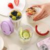 Salad Cup 501-600ml Food-Grade Portable Leak-Proof Design Salad Jar with Spoon Enhanced Drainage System