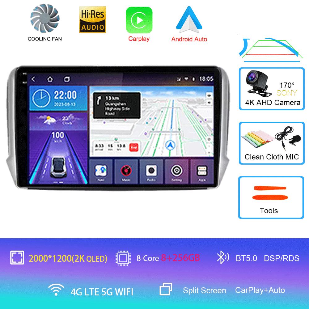 Android 14 для Peugeot 2008 208 серии 2012 2013 2014 2015 - 2018 Мультимедиа Стерео Автомобильный GPS Плеер Навигация Радио Видео Плеер