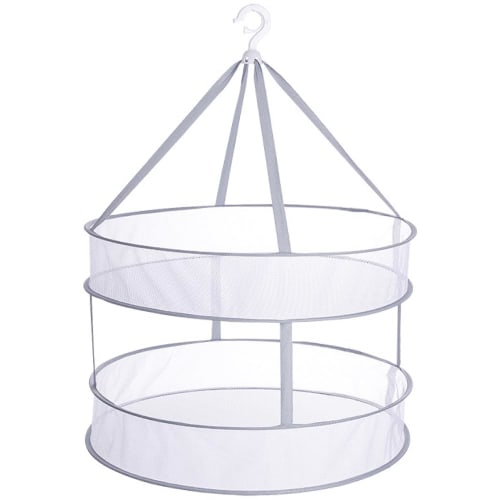 Ailunate Flat Drying Net, 2-Tier Clothes Drying Net with Laundry Hanger, Foldable, Sweater and Knit Drying, Flat Laying, Foldable, Shape Retention, Fa