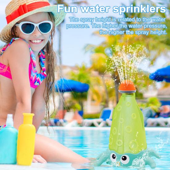 Octopus Water Spray Toy for Kids 360 Degree Rotary Spinning Rockets Sprinkler Summer Fun Water Toy for Toddlers Boys Girls
