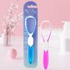 Adult Portable Silicone Scraper Tongue Scraper Oral Cleaner Brush Fresh Breath Cleaning Coated Toothbrush Hygiene Care Tools