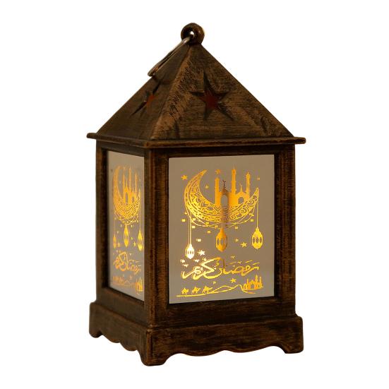 Рамадан Фонарь Настольный светодиодный светильник в стиле ретро Уникальный дизайн на батарейках Декоративный фонарь Подвесной светодиодный светильник-свеча