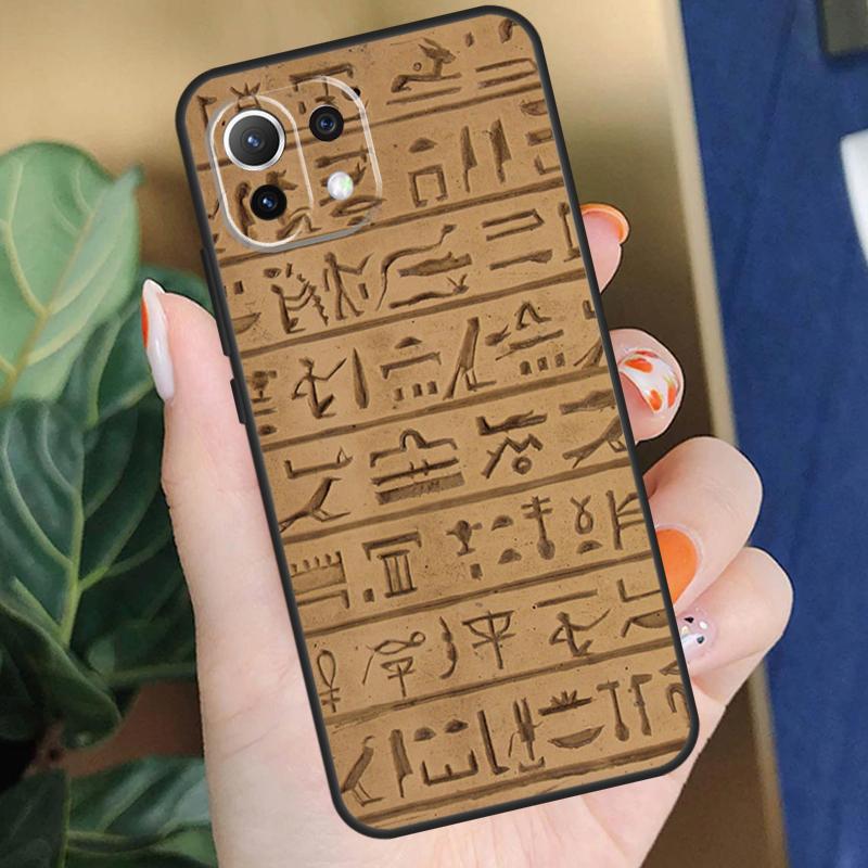 Чехол с египетскими иероглифами для Xiaomi 15 14 Ultra 13T 14T 15T Pro 17 Pro Max POCO F8 F7 F5 F6 X5 X6 X7 Pro Чехол