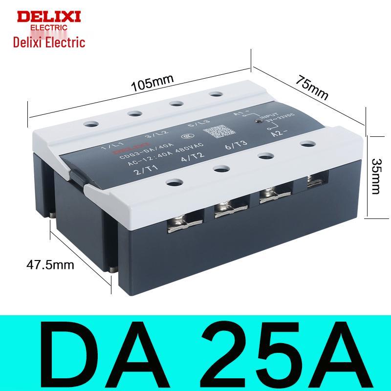 Трехфазный твердотельный контактор Delixi CDG3-DA40A DC to AC - 260A/100A