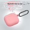 For AirPods 4 Case Silicone Wireless Earphone Protective Cover with Carabiner