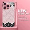 Классический розово-черный кружевной чехол для телефона для iphone 17 чехол для iphone 17 pro max чехол Стекло для iPhone 17 16 15 14 13 12pm Pro P