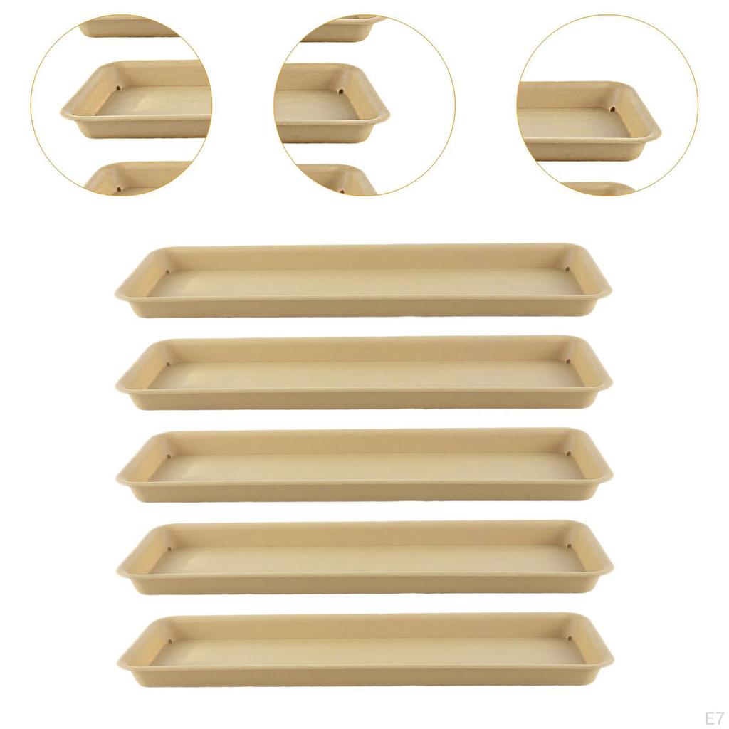 5 -fold Plant Shells Base Cup Rectangular Plants Flower Pot -Nendasesen for Interiors,