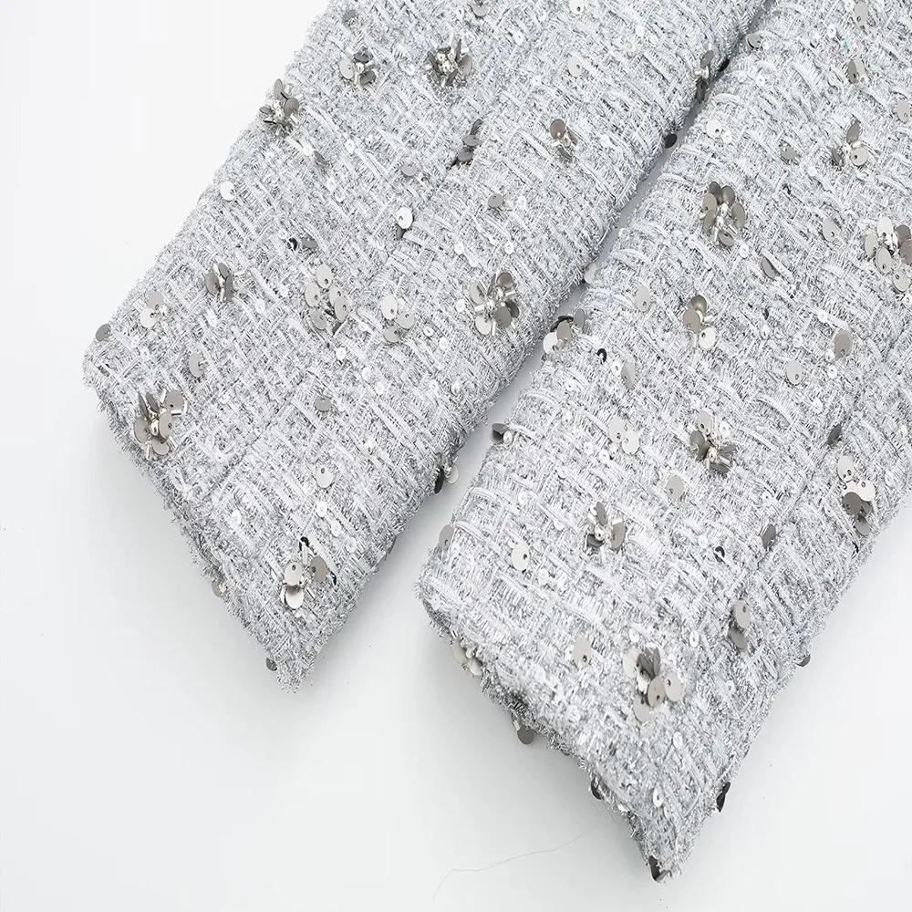 Women Sequins Coat O Neck Long Sleeves Female Loose Jacket Gold Silver Wild Shiny Short Woman Cardigan Coat Streetwear