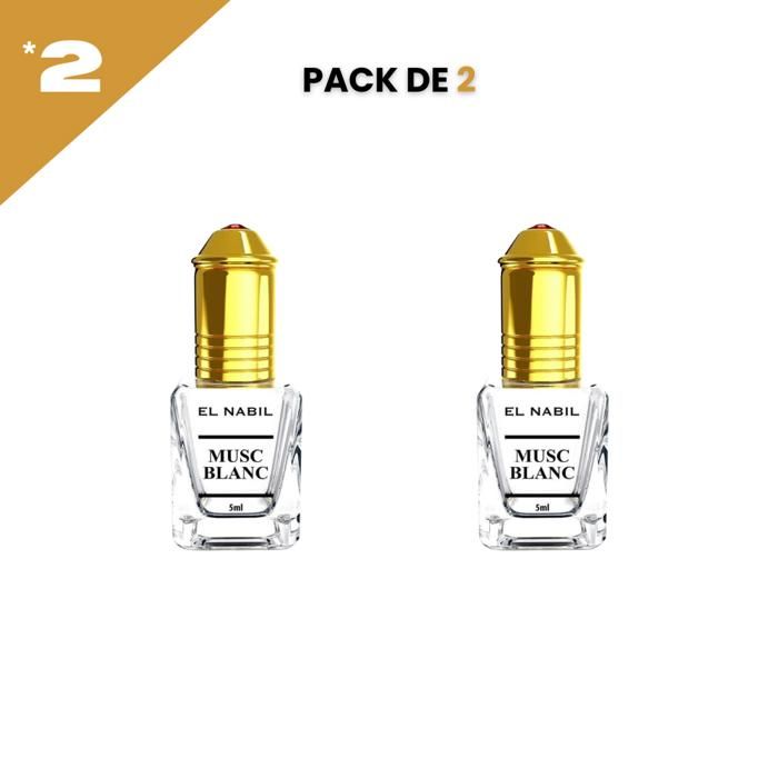 El Nabil Musc Blanc Parfum Concentré Sans Alcool 12*5ml 2*5ml