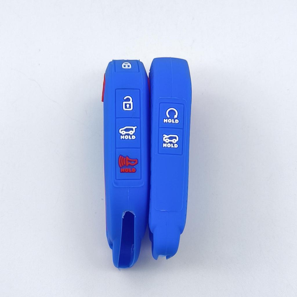 Silicone Protective Key Case for 2023-2026 Kia K5 Telluride 6-Button Remote with Honeycomb Design