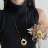 Leather Rope Vase Pendant Necklace Gold Silver Chain Necklaces Fashion Long Sweater Chain