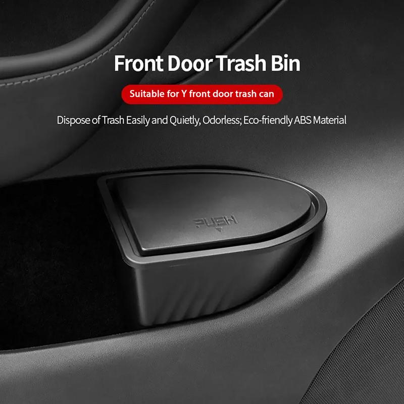 2PCS Car Front Door Organizer Trash Can For Tesla Model Y Door Storage Box Organizer Garbage Can For Model Y Interior Accessory