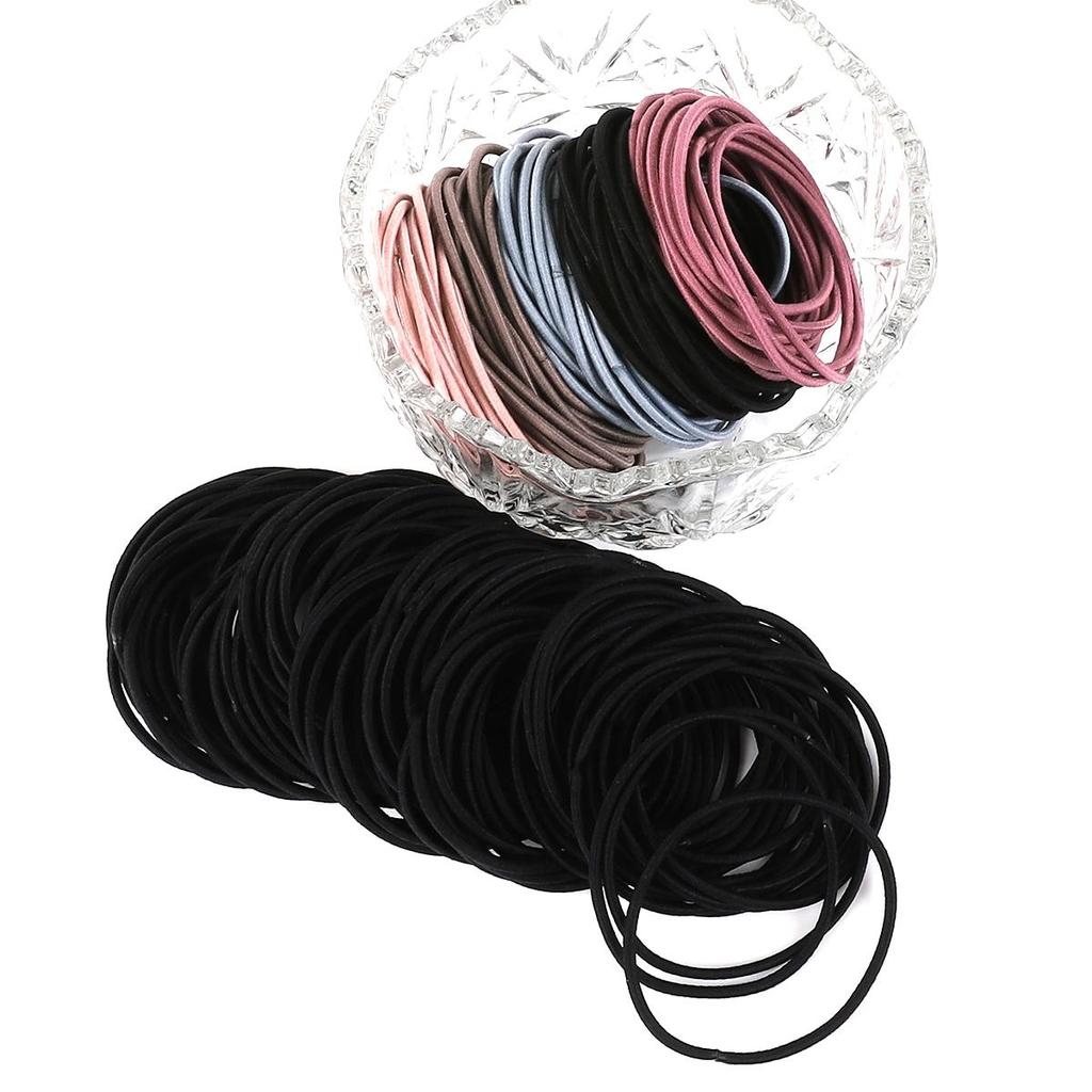 100 шт./пакет ультратонкие 2 мм высокоэластичные резинки для волос для женщин эластичные петли для волос модные аксессуары для волос