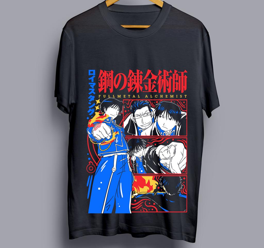 Футболка Стальной Алхимик Рой Мустанг Похоть FMA Аниме Девушка Подарки Футболка Все Размеры
