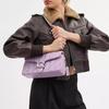 Coach Tabby 26 Logo Jacquard Quilted Flap Napa Leather Hobo Crossbody Bag Medium Women bags Light-Purple CP147-LHSF1