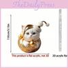 Acrylic Car Accessory Cat Cartoon Decor For Christmas Auto Festive Gift Interior