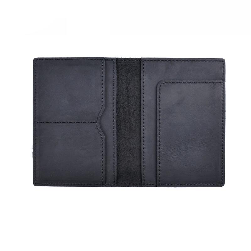 High Quality Vintage Natural Crazy Horse Cowhide Travel Passport Covers Men Genuine Leather Driver License Case Credit Card Holder Handmade