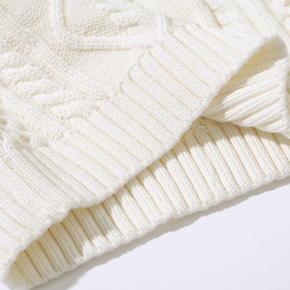 Осенне-зимний детский вязаный свитер, жилет, детский пуловер для мальчиков, свитер с v-образным вырезом, жилет, повседневная верхняя одежда для маленьких девочек, От 6 месяцев до 3 лет