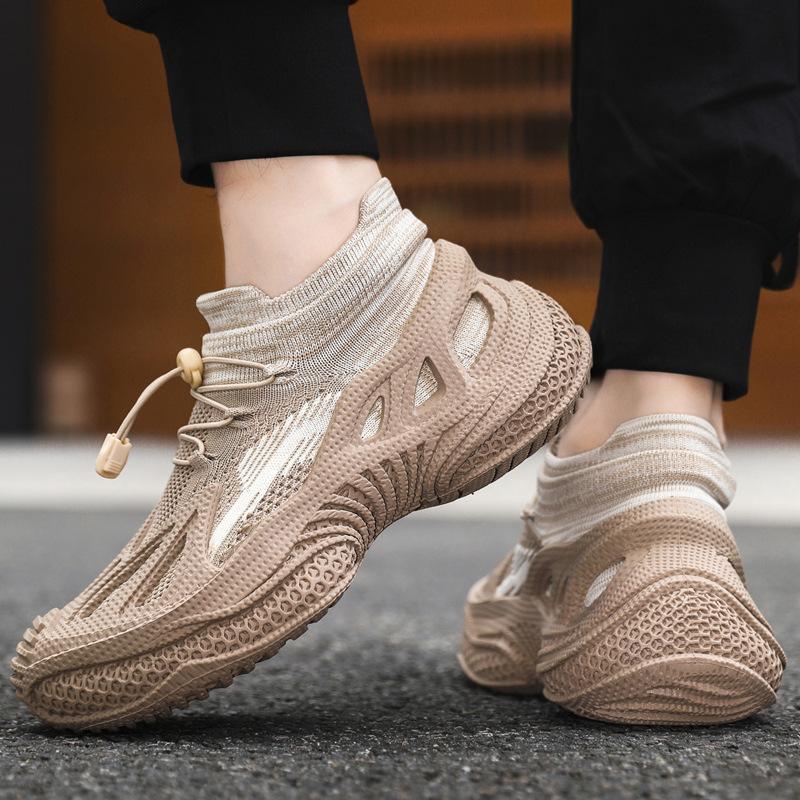 Men's Shoes Mesh New Summer Breathable Men's Trendy Casual Shoes Ultra-light Shock Absorption Running Sports Shoes Men's