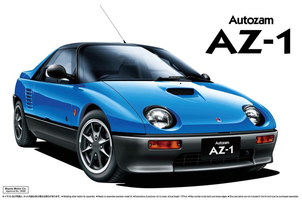 Aoshima Bunka Kyozai Серия моделей автомобилей 38 Mazda PG6SA 1992 Пластиковый модельный набор ООО. 1/24 Нет. AZ-1