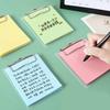 Small Clipboard with Retactable Hanging Hook Portable Clipboard Metal Clip Clipboard 12x9.8cm Writing Board for Office