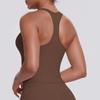 Womens Seamless Racerback Sports Tank Top Quick-Dry Compression Fit Yoga Running Gym Workout