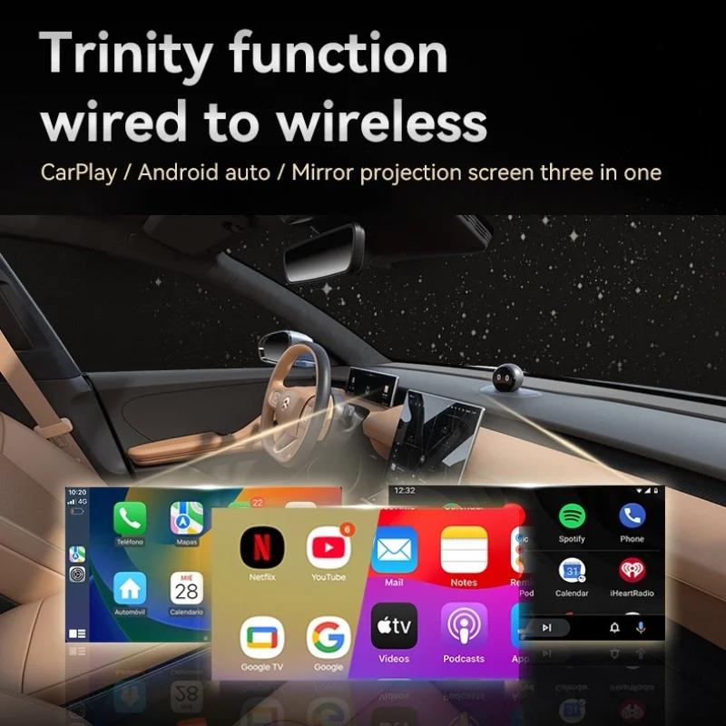 3-в-1 Адаптер Mirror Link Проводной на Беспроводной Carplay для Airplay Android Auto MirrorLink Bluetooth+ Wi-Fi USB-донгл Автомобильный ИИ-бокс