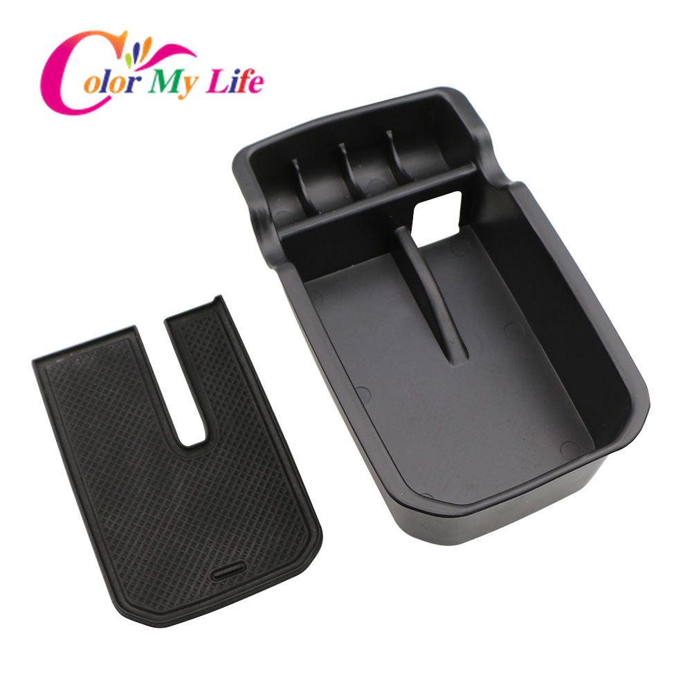 Color My Life ABS Car Armrest Tray Storage Glove Box Armrest Box Fit for Jeep New Compass 2017 2018 Auto