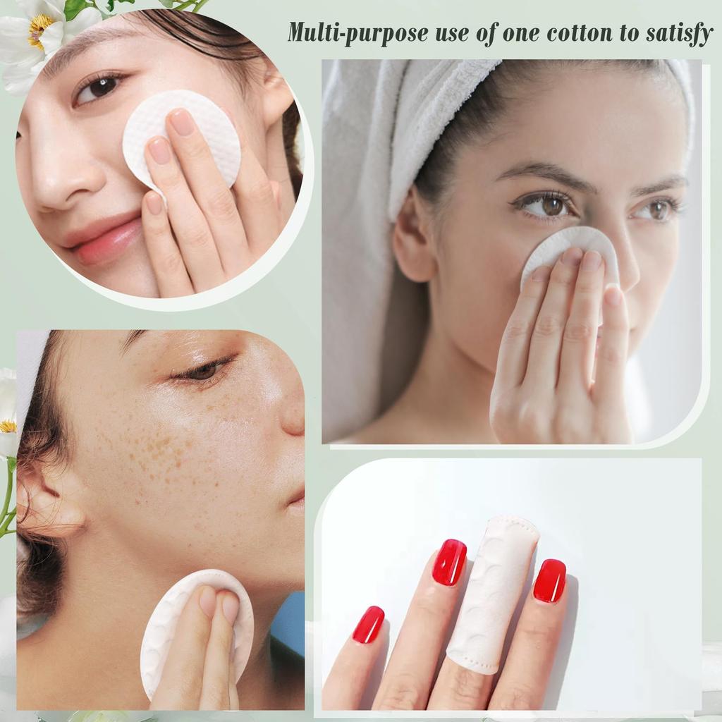 EKIND 100 шт. Ватные диски для снятия макияжа и ухода за лицом, идеально подходят для ухода за кожей и личной гигиены, снятия макияжа, очищения, для женщин