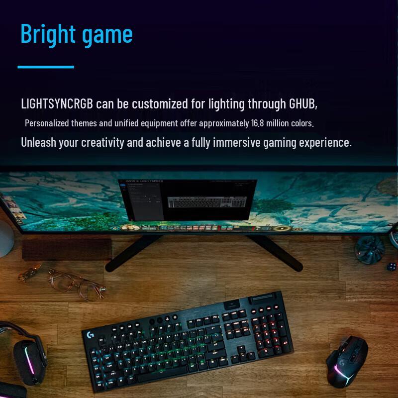 Logitech G915 X LIGHTSPEED Low-Profile RGB Mechanical Gaming Keyboard